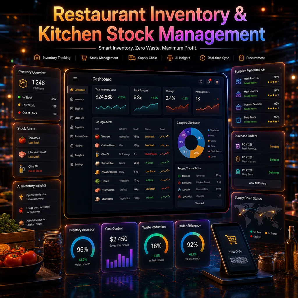 Restaurant inventory and kitchen stock management solutions